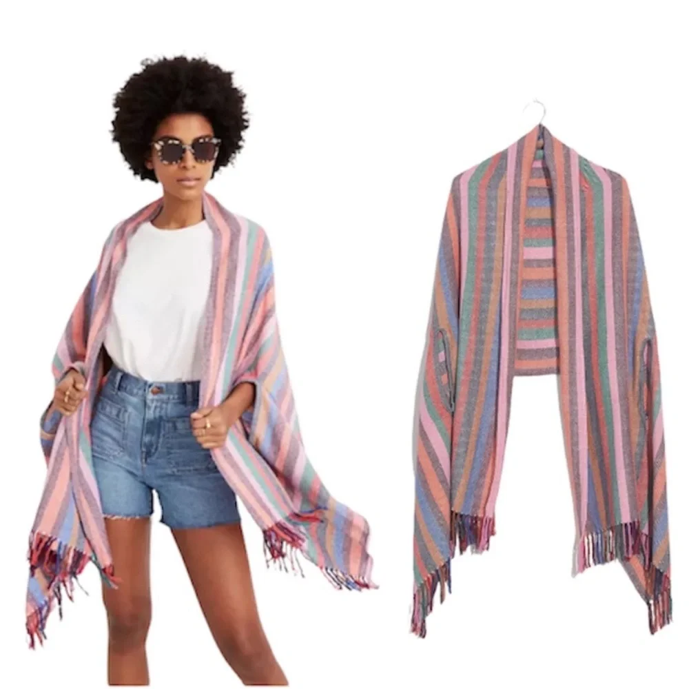 MADEWELL Cape Scarf with Tassels NWT - Picture 6 of 6